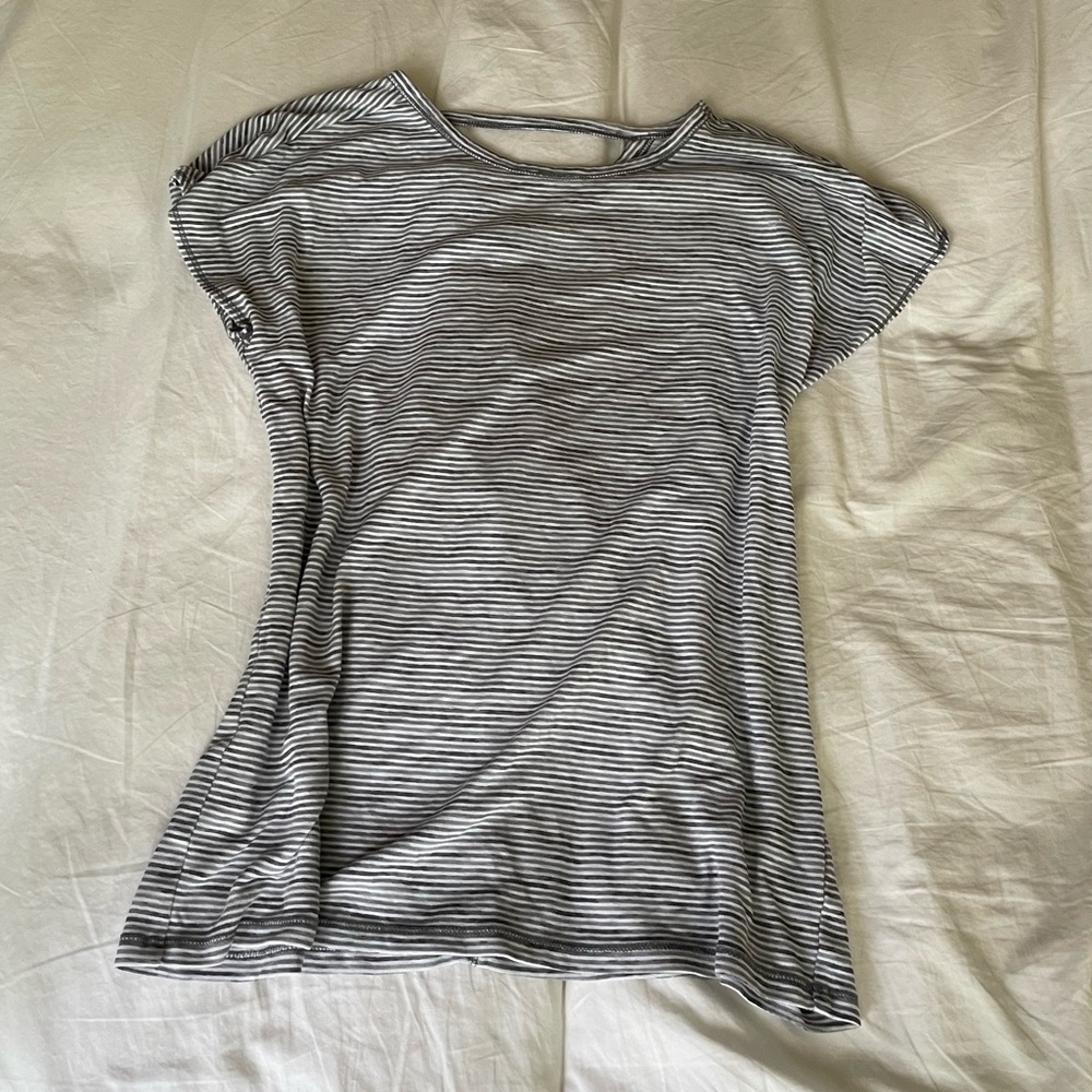 Gray and white Altheta Girl top